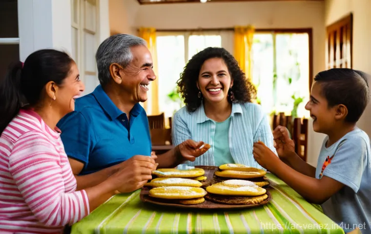 베네수엘라에서의 가족 문화와 가치관 - Prompt 1: Warm Venezuelan Family Dinner**