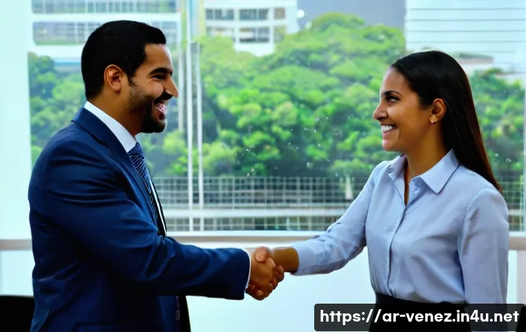 베네수엘라 이민 정책과 절차 - **Work Visa Success:** A professional, diverse group of individuals in a modern, well-lit Venezuelan...